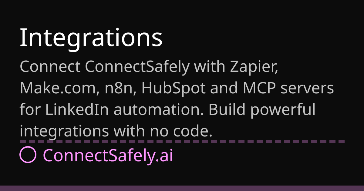 Integrations | ConnectSafely.ai Docs