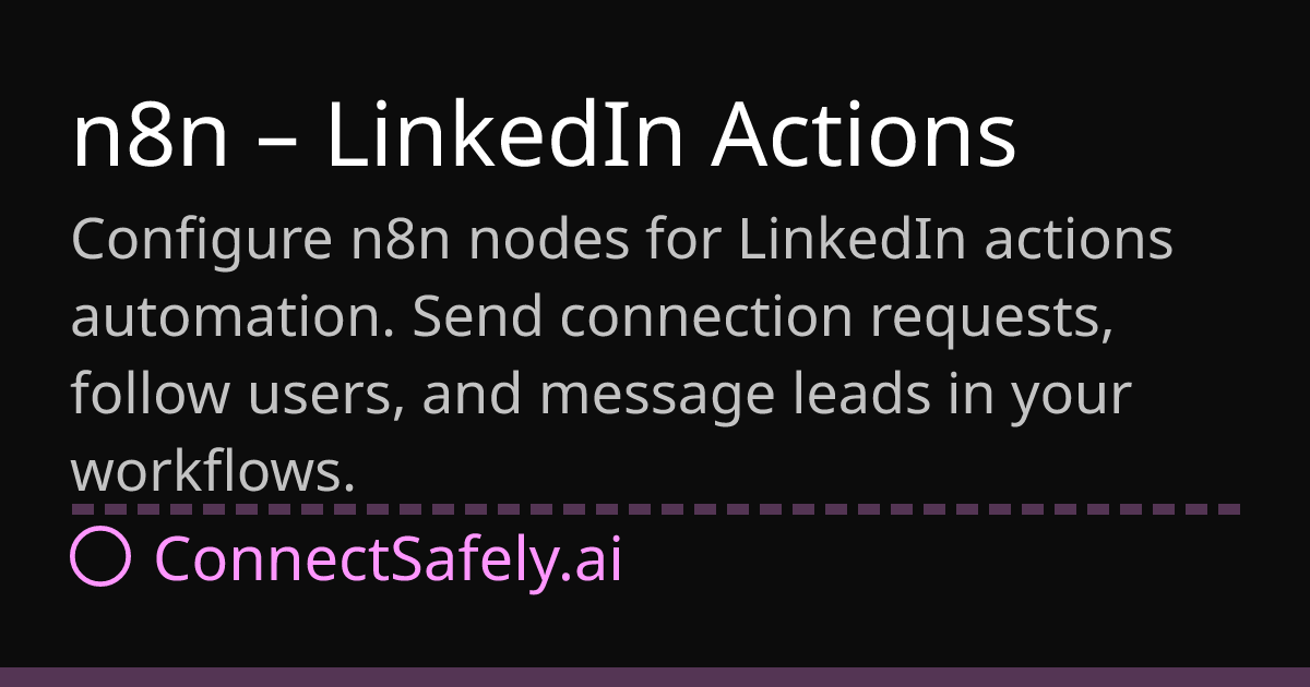 n8n – LinkedIn Actions