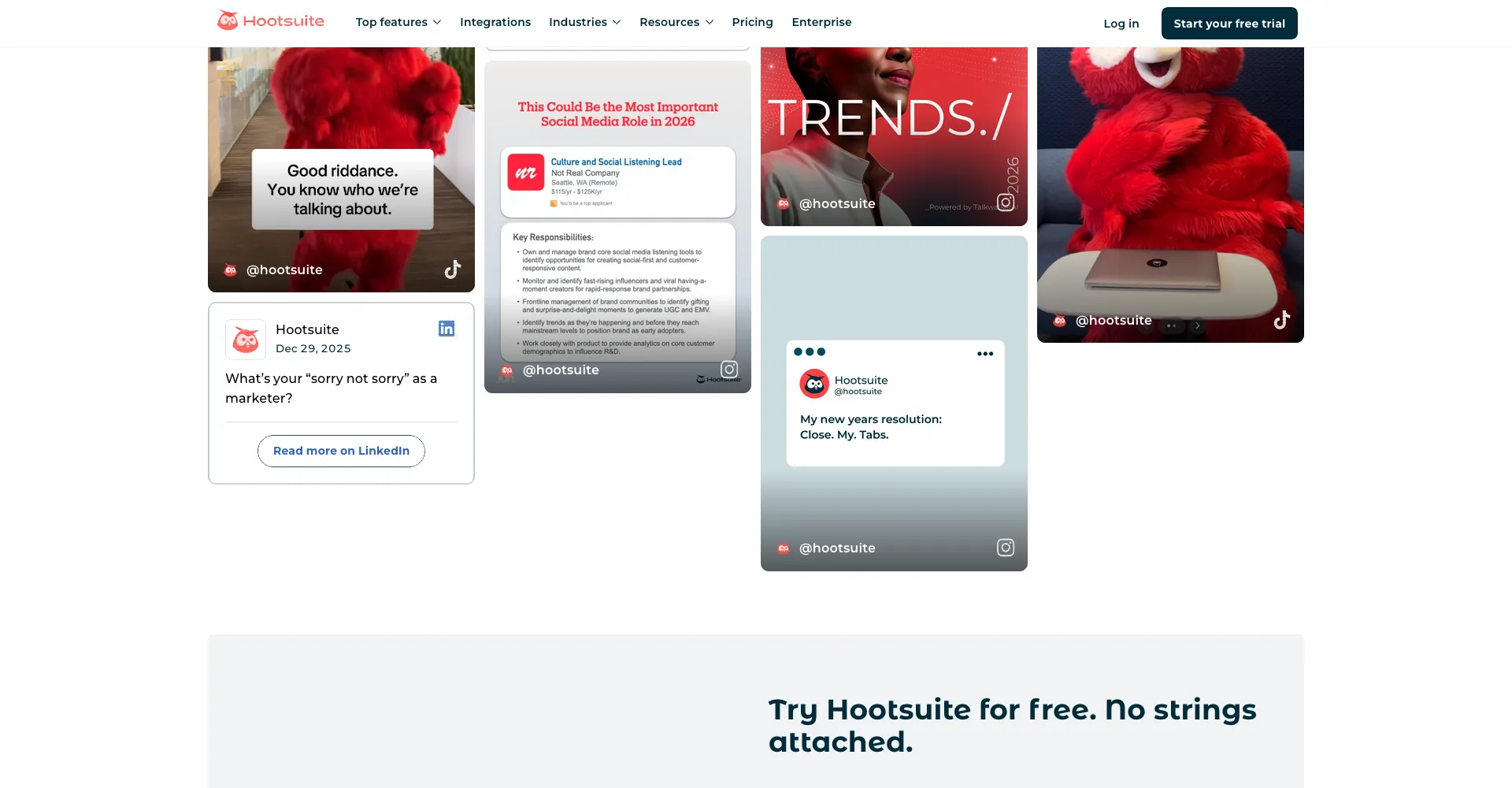 Hootsuite Homepage - Social media management platform