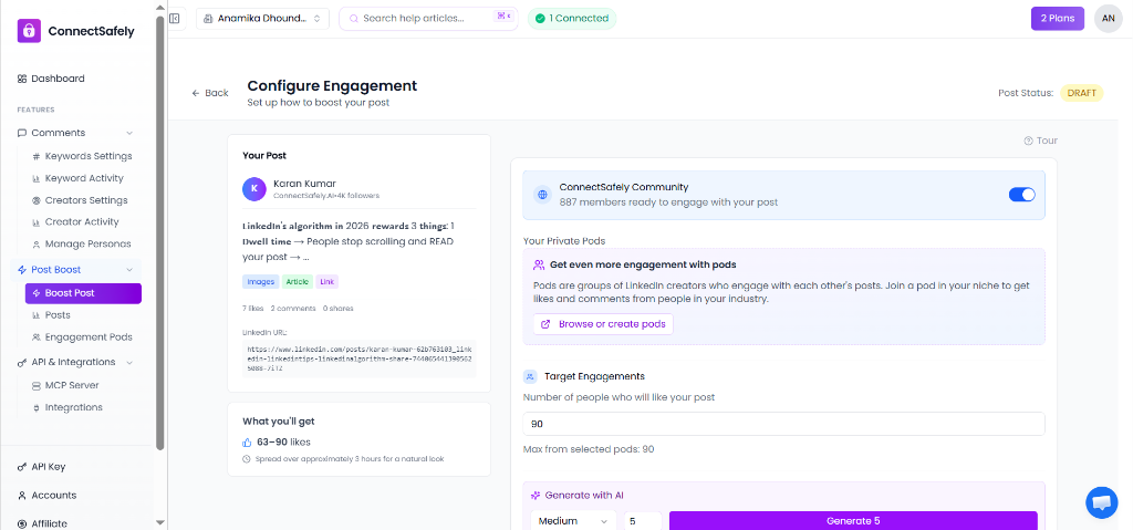 Configure Pods and Target Engagements